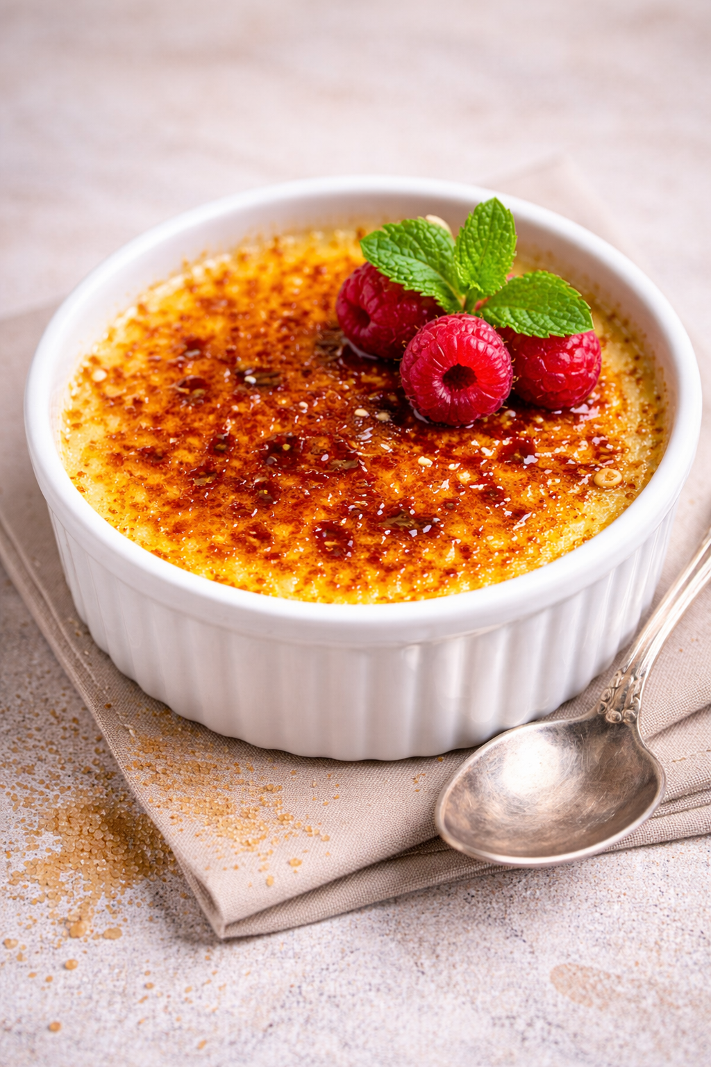 Dessert crème brûlée